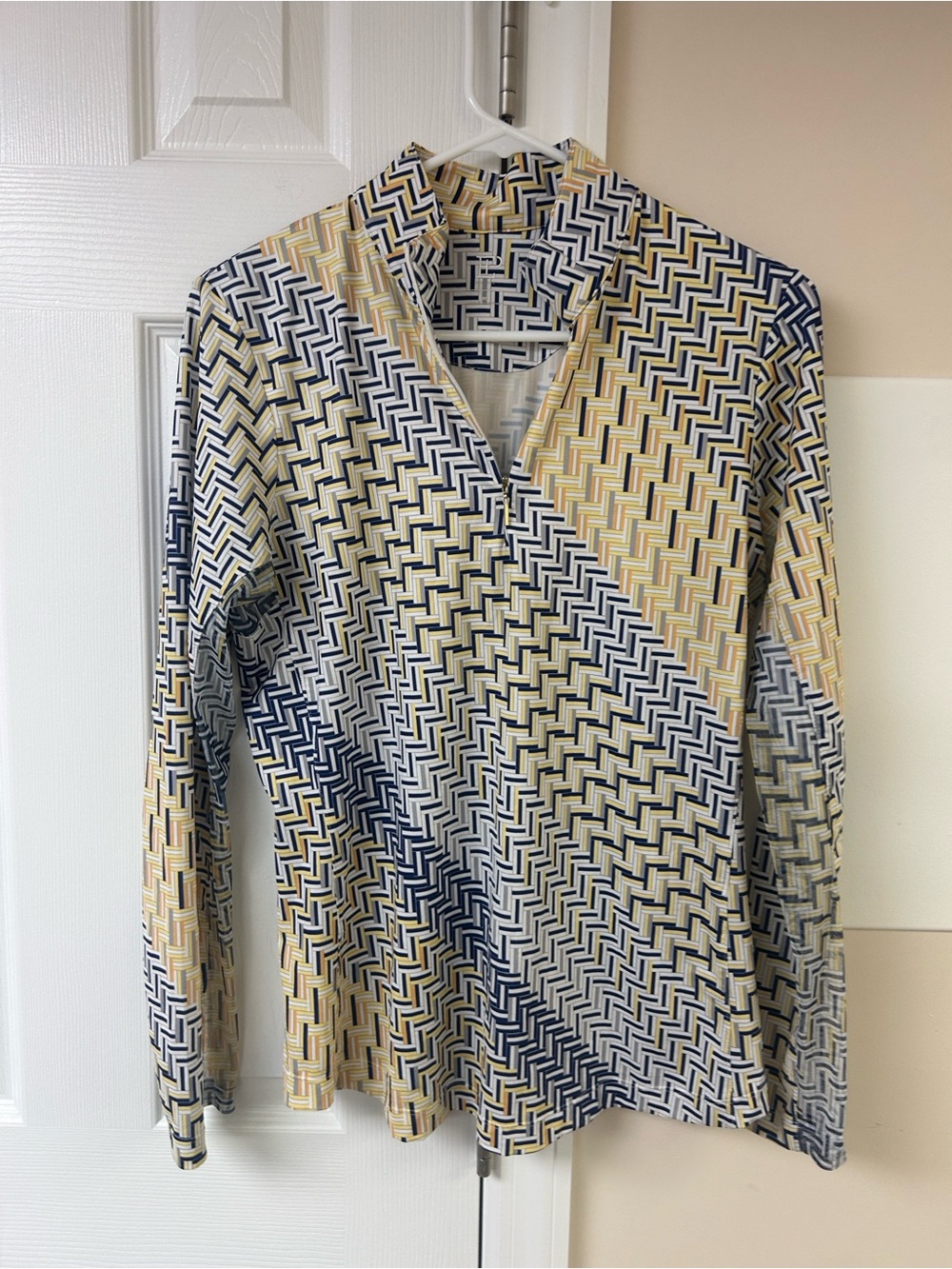 Ep New York Geometric Print Golf Tennis Pullover